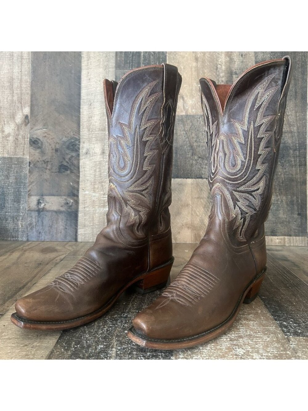 Lucchese 1883 Mad Dog N82577 Snip Toe Western Cowboy Boots Womens 8 B